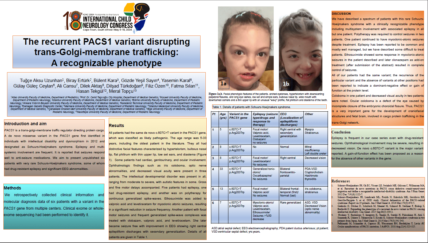 ICNC E-posters - 702. The recurrent PACS1 variant disrupting trans ...