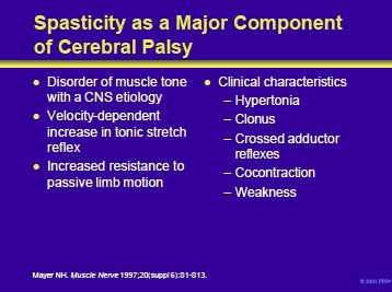 spasticity as a major component of cp