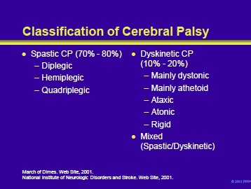 classification of cerebral palsy